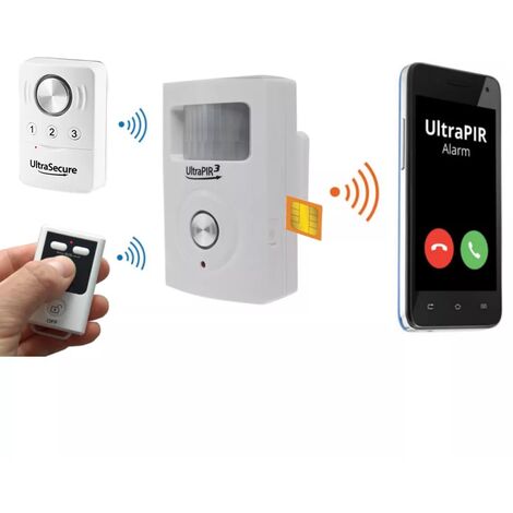 Alarme de chantier sans-fil autonome alerte appel/SMS - UltraPIR 3G + clavier + télécommande (gamme BT)