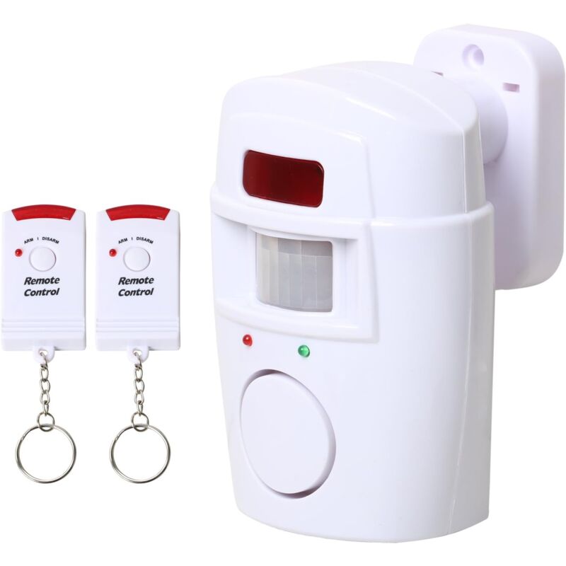 Alarme de détection de Mouvement sans Fil pour abri de Jardin - Sécurité à Domicile - Alimenté par Batterie - pour garages d'été, caravanes - Système