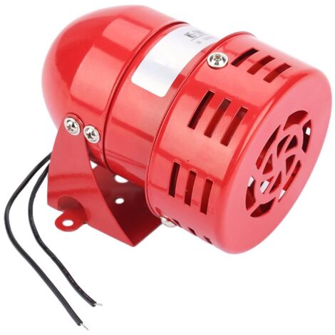 Alarme de moteur en métal 220 V 120 dB Rouge Alarme sonore industrielle Garde électrique contre le vol Buzzer MS-190 Sirène pour résidentiel, usine, magasin