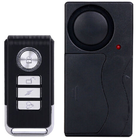 Alarme de Moto de Vélo Anti-vol 105dB, Alarme de Capteur de Mouvement de Vibration de Sécurité sans Fil avec Télécommande pour Fenêtre de Porte de Véhicules de Voiture de Vélo