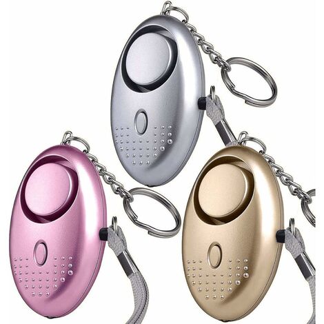 Alarme personnelle 140 dB – Alarme de poche avec lampe de poche porte-clés  Ponangaga Alarme panique d'autodéfense Sirène Alarme personnelle pour