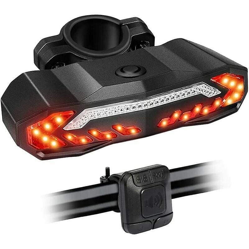 Alarme de vélo avec télécommande, système d'alarme de vélo sans fil avec klaxon, antivol puissant, alarme de vélo rechargeable par usb avec fonction