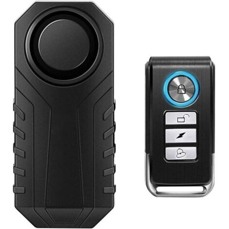 Alarme de vélo sans Fil Antivol Cambrioleur Sécurité Vibration Capteur de Mouvement Imperméable à l’Eau avec télécommande pour Bicyclette Moto Voiture Scooter Véhicules Fenêtre de Porte