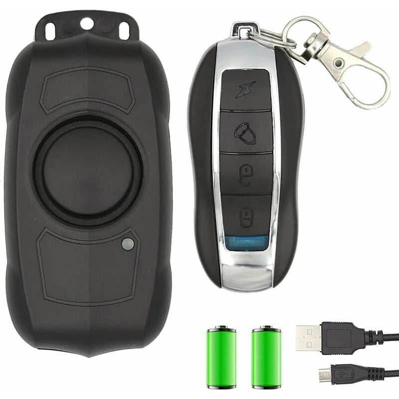 Ersandy - Alarme de Vélo Télécommandée, Alarme de Vibration étanche 113dB, Alarme Antivol de sécurité sans Fil pour Vélo, Moto, Scooter, Fenêtre de