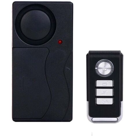 Alarme de vibration sans fil, alarme antivol antivol pour vélo/vélo/moto/voiture/véhicules/porte/fenêtre, 110db super fort (télécommande incluse)