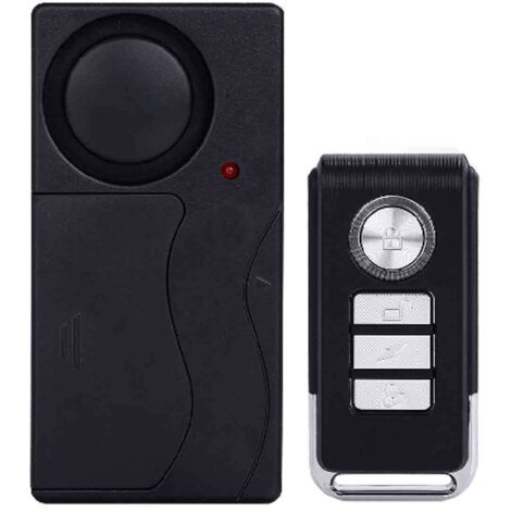 Alarme de Vibration sans Fil, Alarme Antivol pour Vélo/Moto/Voiture/Véhicules/Porte/Fenêtre, Son 110db (Télécommande Incluse)