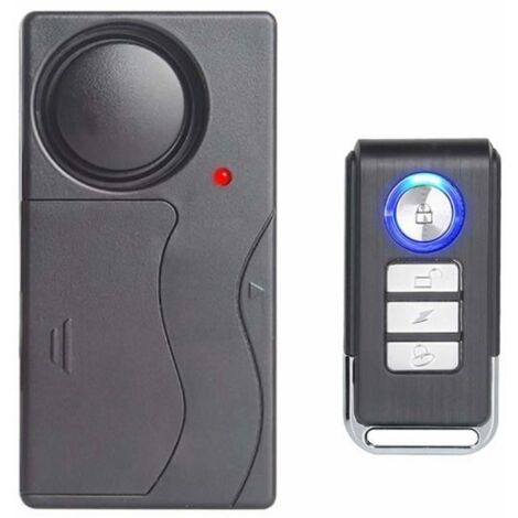 Alarme de vibration sans fil, alarme antivol pour vélo/vélo/moto/voiture/véhicules, 110 dB fort (télécommande incluse)