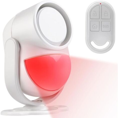 Alarme Detecteur de Mouvement, PIR Alarme Maison sans Fil avec Télécommande, Alarme antivol pour Maisons, Magasins, Bureaux, Voitures, Garage, Fonctionne sur Piles, 125dB