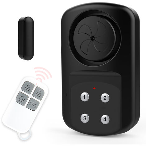 SiegenPro Alarme de passage/sonnette de magasin Système sans fil avec détecteur de mouvement/d’accès 38 sonneries Jusqu’à 100 m de portée blanc 