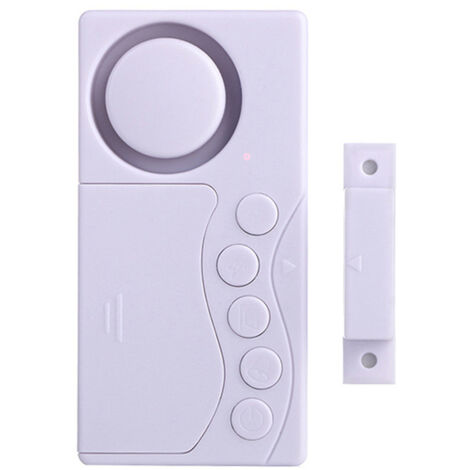 Alarme d'ouverture de porte magnétique isolée, alarme de réfrigérateur laissé ouvert, alarme de porte et fenêtre retardée, sonnette de rappel, alarme antivol, maison blanche 8.84.83.8cm, 2 pièce