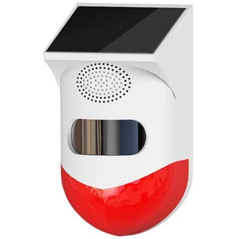 Alarme extérieure d'énergie solaire WIFI / détecteur de capteur de mouvement de sécurité - Batterie 600 mAh, Détection 9-12 m