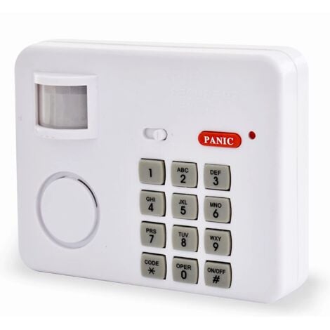 Alarme de Sécurité avec Clavier - Détecteur de présence à 5m - Code jusqu'à 12 Chiffres - 100 dB