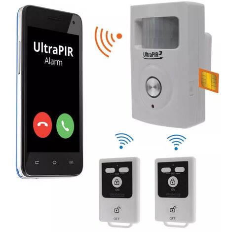 Alarme GSM 3-en-1 sans-fil autonome - UltraPIR 3G + 2 télécommandes nouvelle génération (gamme BT)