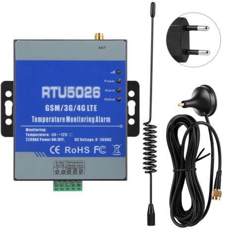 Alarme GSM par SMS avec surveillance de température et contrôle à distance (100-240V UE)