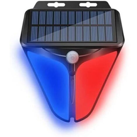 Alarme lumineuse LED sans fil avec détecteur et sirène puissante de 100 dB pour la sécurité des aboiements de chiens dans les cours de ferme. Éloigne les animaux.