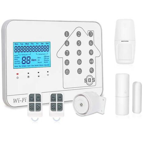 main image of "Alarme maison connectée sans fil WIFI Box internet et GSM Futura blanche Smart Life- Lifebox"