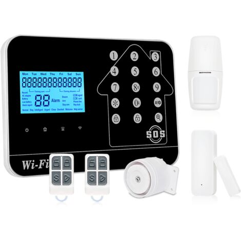 Alarme maison connectée sans fil wifi et gsm e - lifebox - kit8
