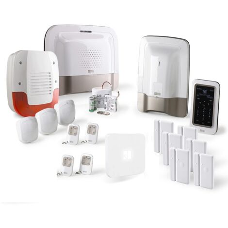 Alarme maison GSM Delta Dore – Pack alarme Tyxal + Kit n°4 - Blanc