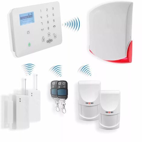 Alarme maison GSM sans-fil 4 détections ouverture & mouvement - Centrale KP-9 4G + sirène extérieure 120 dB (gamme KP)