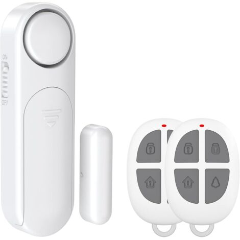 Alarme Maison sans Fil, Alarme de Porte et Fenêtre 2 Modes Capteur sans Fil Magnétique pour Système de Sécurité Maison Sécurité Enfants avec Deux télécommandes