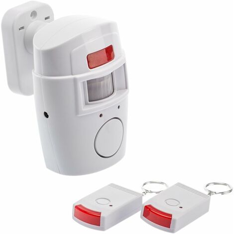 Alarme maison sans fil avec détecteur de mouvement à utiliser comme protection contre le cambriolage d'alarme Maison de sécurité avec 2 Télécommande infrarouge/Controller TV Guide/8 m de portée, 105 d