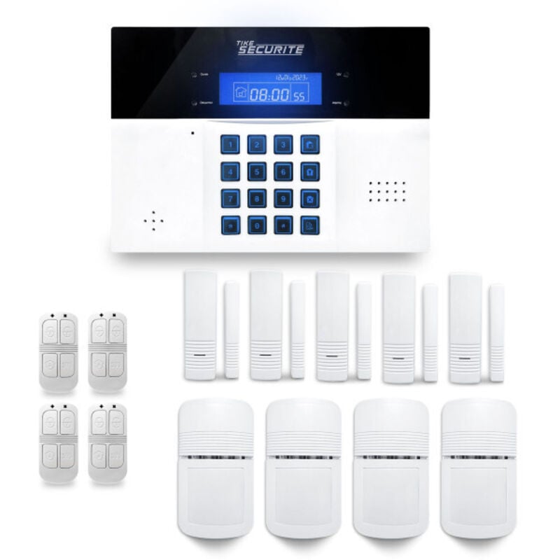 Tike Sécurité - Alarme maison sans fil DNBi18 Compatible Box internet