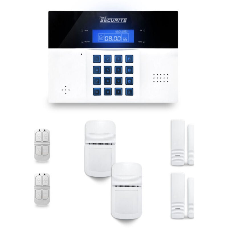 Tike Sécurité - Alarme maison sans fil DNBi20 Compatible Box internet