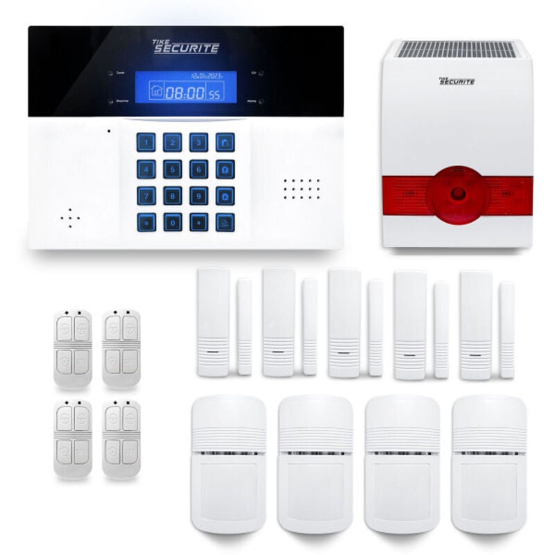 Tike Sécurité - Alarme maison sans fil DNBi25 Compatible Box internet