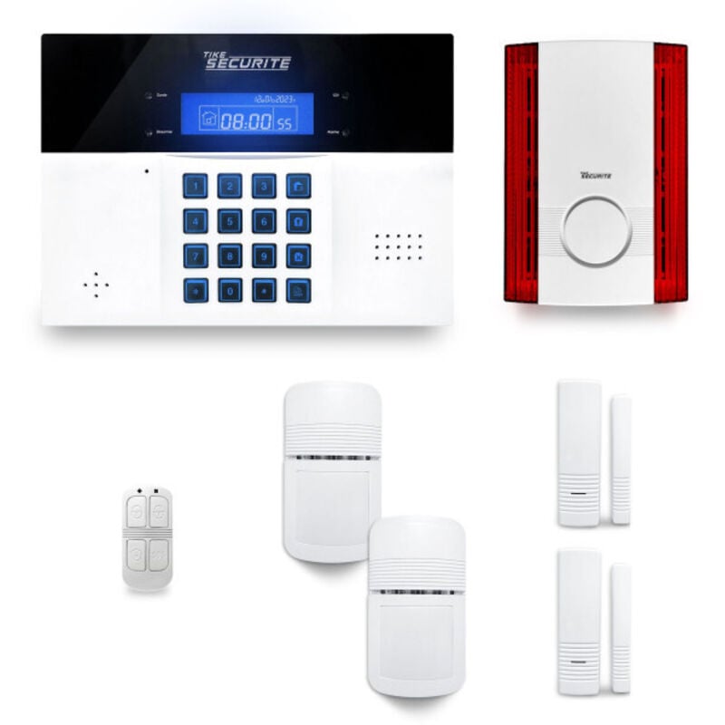 Tike Sécurité - Alarme maison sans fil DNBi29 Compatible Box internet
