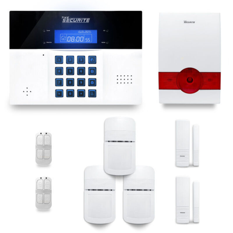 Tike Sécurité - Alarme maison sans fil DNBi35 Compatible Box internet