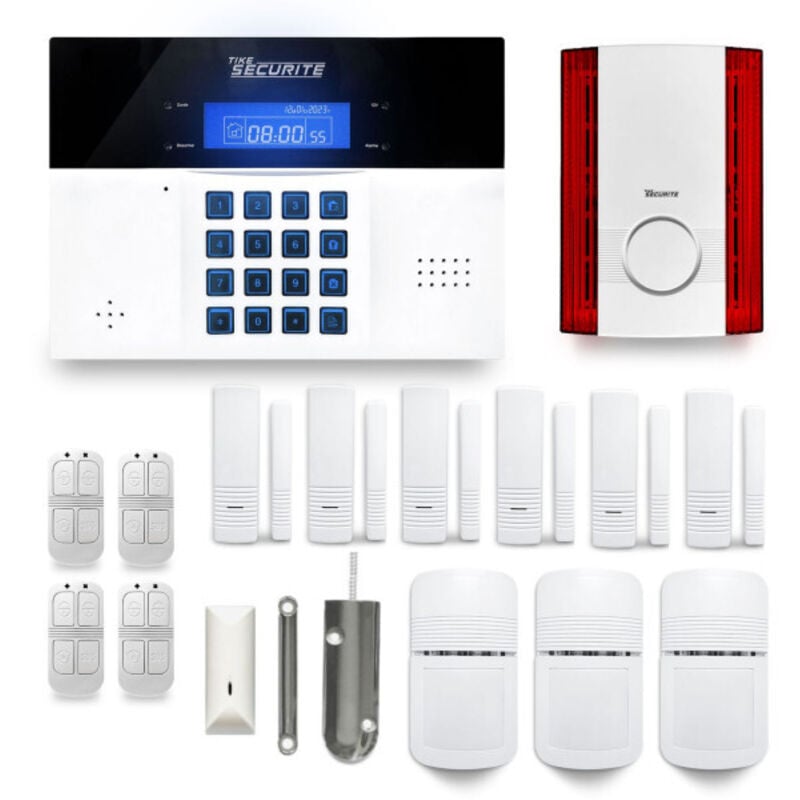 Tike Sécurité - Alarme Maison Sans Fil DNBi37 Compatible Box internet
