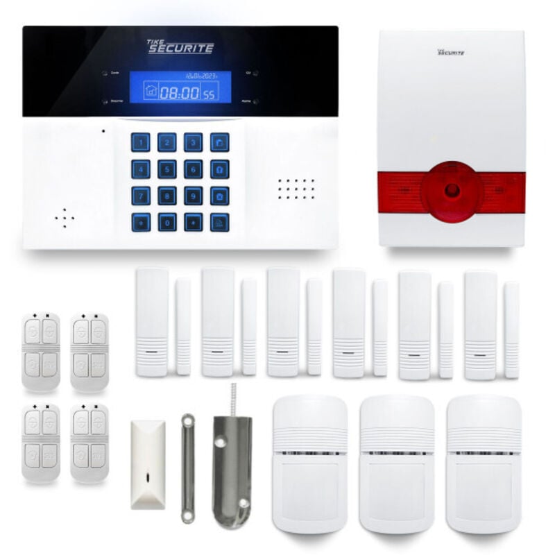 Tike Sécurité - Alarme Maison Sans Fil DNBi57 Compatible Box internet