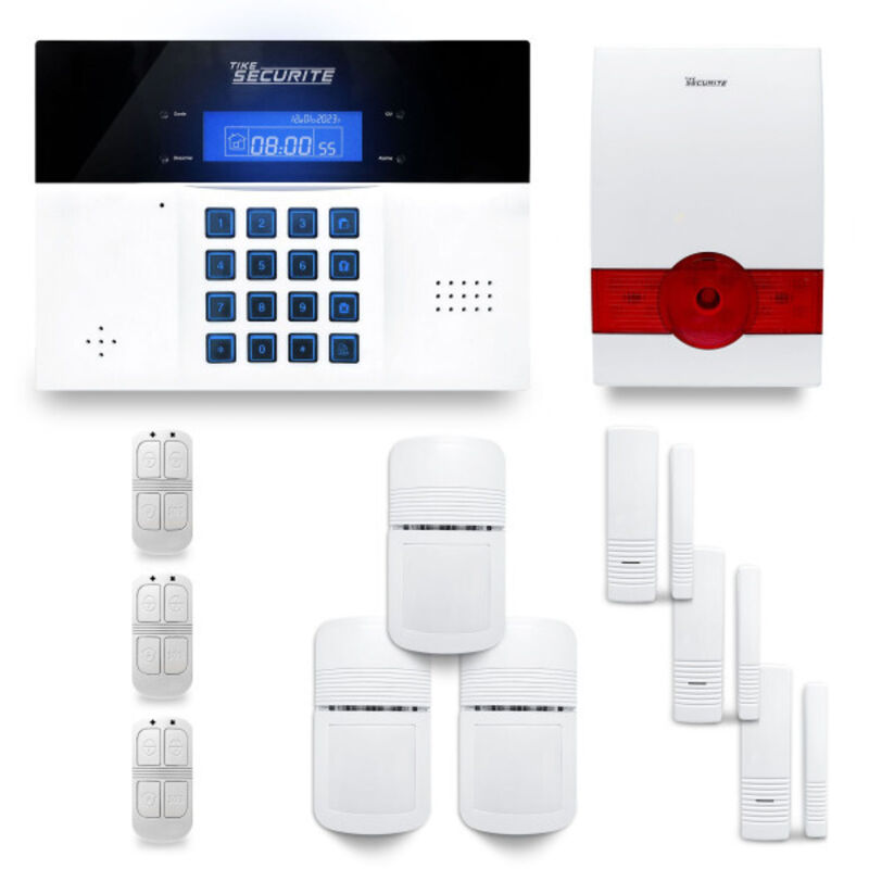 Tike Sécurité - Alarme maison sans fil DNBi16 Compatible Box internet et gsm