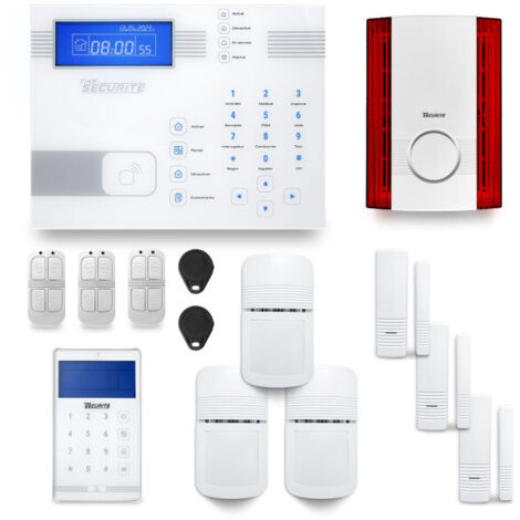 Alarme maison sans fil GSM/IP – 32 zones sans fil – Alimentation secteur avec batterie de secours 36h – Installation simple et évolutive – Tike Sécurité - SHBi21