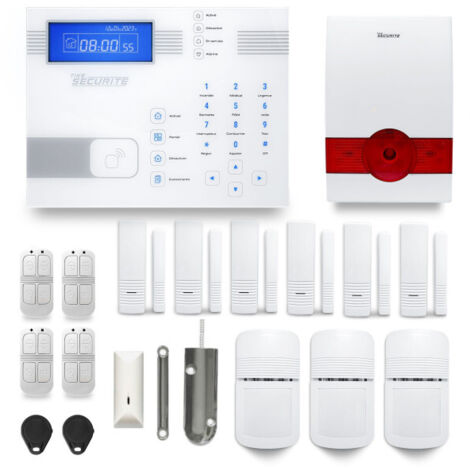 Alarme maison sans fil GSM/IP – 32 zones sans fil – Sirène extérieure autonome – Application Tike IP pour contrôle à distance – Tike Sécurité - SHBi57