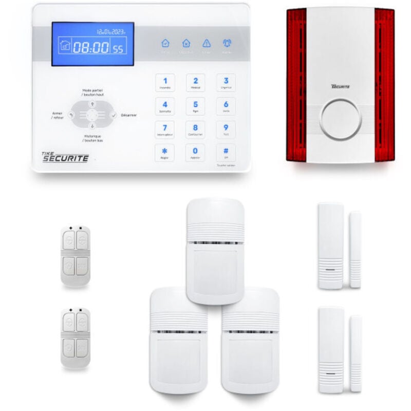 Tike Sécurité - Alarme maison sans fil ICE-Bi27 Compatible Box internet