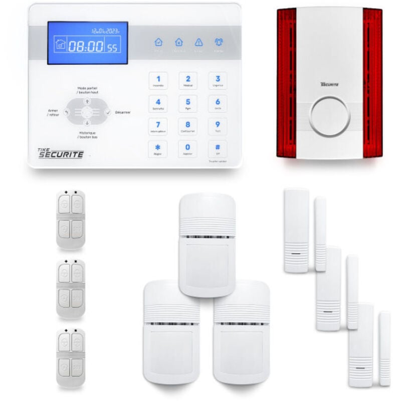 Tike Sécurité - Alarme maison sans fil ICE-Bi28 Compatible Box internet