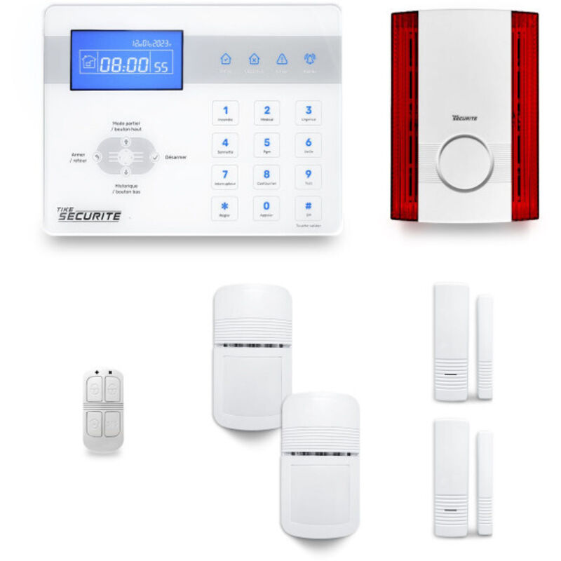 Tike Sécurité - Alarme maison sans fil ICE-Bi29 Compatible Box internet