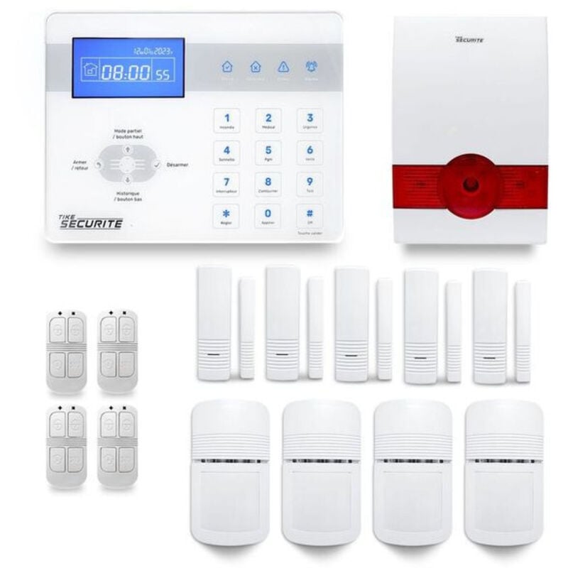 Tike Sécurité - Alarme maison sans fil ICE-Bi34 Compatible Box internet