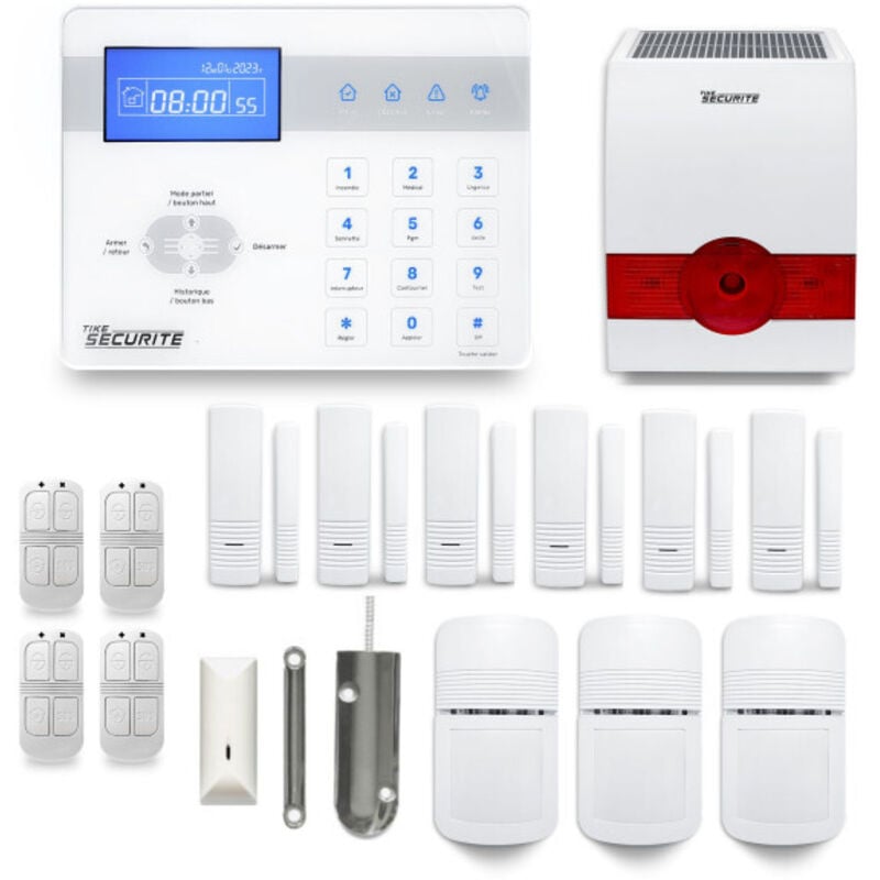 Tike Sécurité - Alarme maison sans fil ICE-Bi47 Compatible Box internet