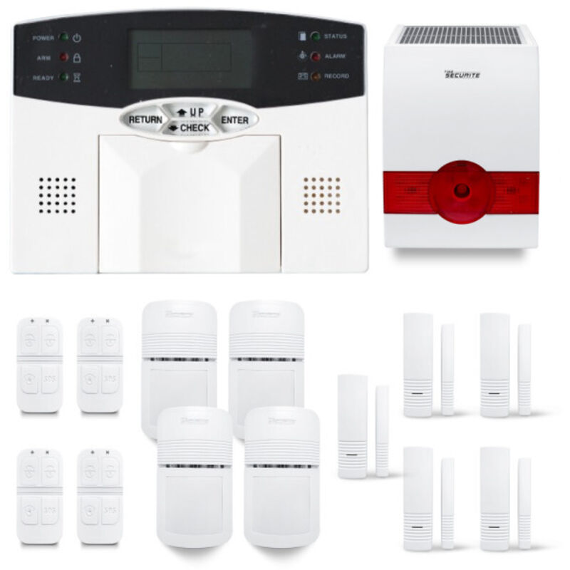 Alarme Maison Sans Fil Connectée - Pack HA-VGT - Sans Abonnement - Compatible GSM 4G Et RJ45 - Neuf