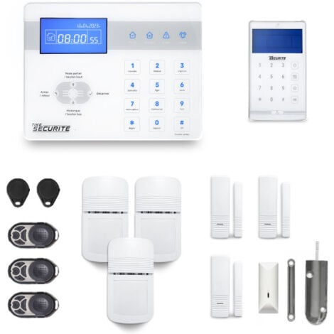 Alarme maison sans fil gsm et 3 caméras wifi kit ip3