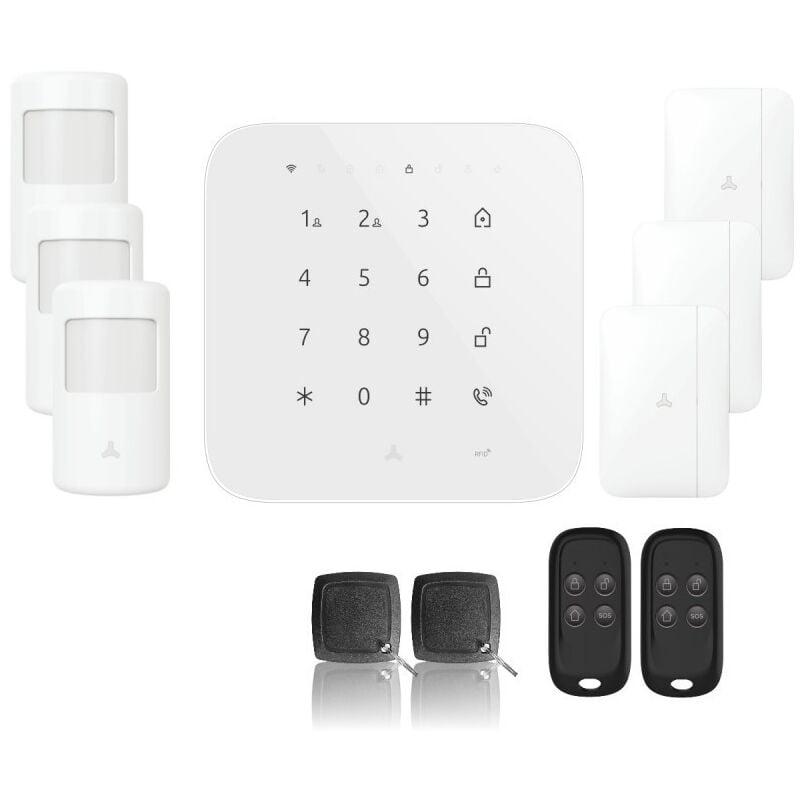 Lifebox - Alarme maison wifi et gsm 4g sans fil connectée casa- kit 3