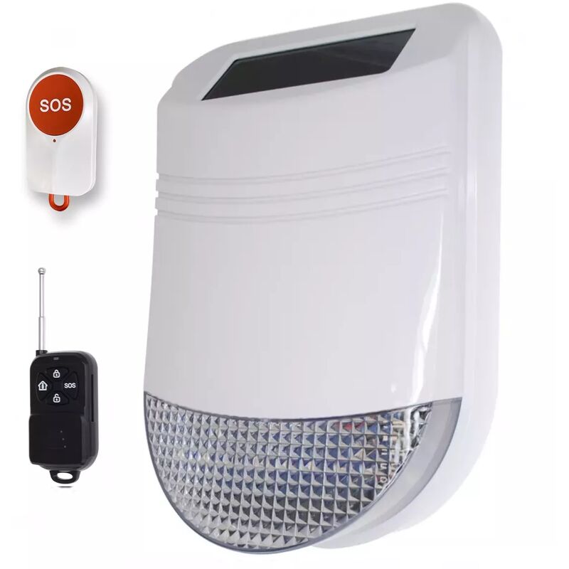 Ultra Secure - Alarme panique sirène solaire sans-fil IP66 + bouton panique + télécommande panique (gamme hy)