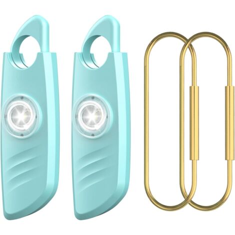 Alarme Personnelle - 140 dB - Avec Lumière Stroboscopique - Porte-Clés Sécurité - Pour Adultes Enfants Seniors - Lot de 2