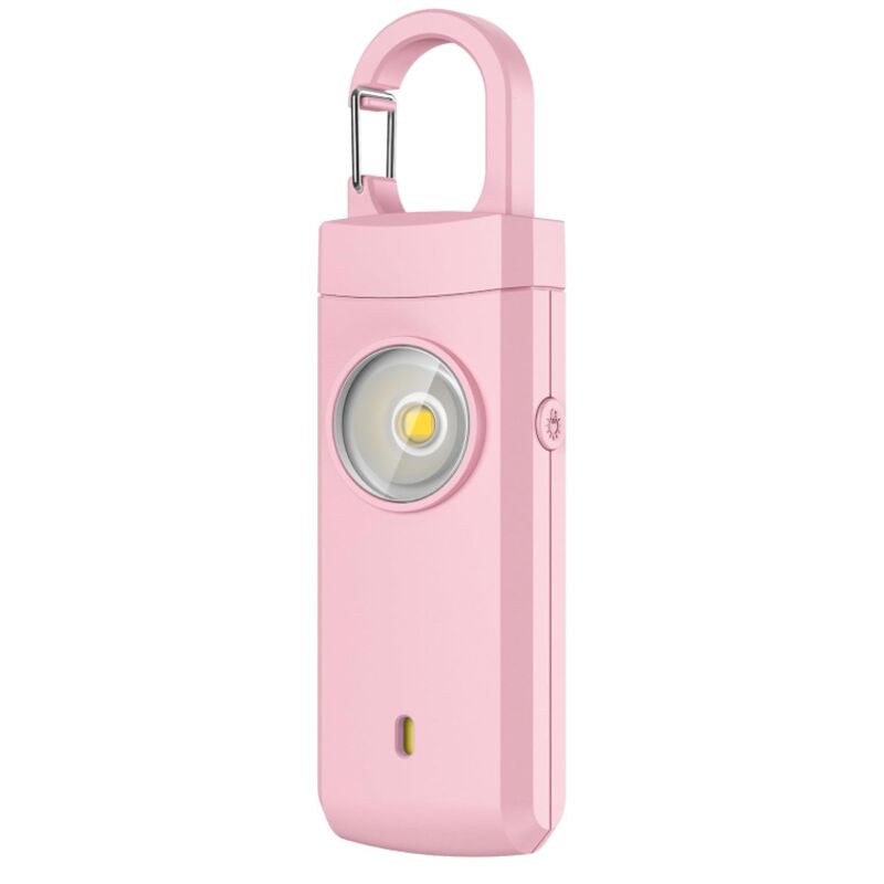 Alarme personnelle - Alarme de poche 130 dB - Cadeau d'anniversaire de Noël pour étudiants, travailleurs, personnes âgées, enfants, rose