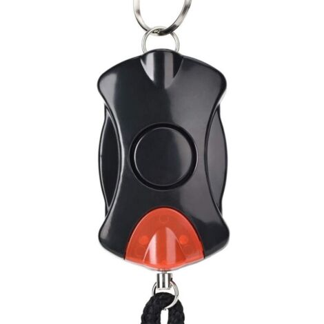 Alarme Personnelle, Anti Agression Porte-Clés - 125dB Alarme de Poche de Sécurité d'urgence avec Lumière LED - Avertisseur de Prévention pour Les Femmes et Enfants (Noir)