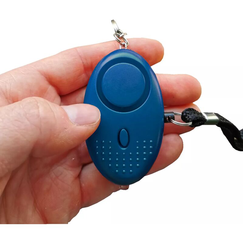 Ultra Secure - Alarme personnelle compacte anti-agression vol chien sos - sirène 140 dB / lampe de poche - Bleue