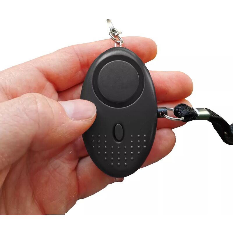 Ultra Secure - Alarme personnelle compacte anti-agression vol chien sos - sirène 140 dB / lampe de poche - Noire