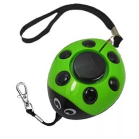 Alarme personnelle sac à main défense 130 dB - imitation cri humain aigu d'alerte de détresse coccinelle - Vert
